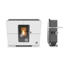 Thermorossi SLIMQUADRO IDRA pellet thermo stove