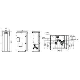 Caldaia a pellet Thermorossi COMPACT S19 GT5 17.5 Kw 5 Stelle