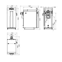 Thermorossi LAMBDA S35 EVO5 5 Star reverse flame wood boiler