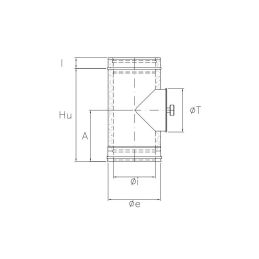 Inspection module RM2IT ISO25 HAMMERED COPPER Double wall flue