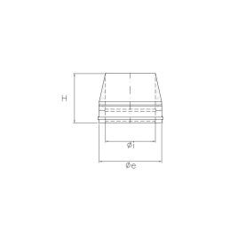 Cappello terminale conico RM2TO ISO25 RAME MARTELLATO Canna