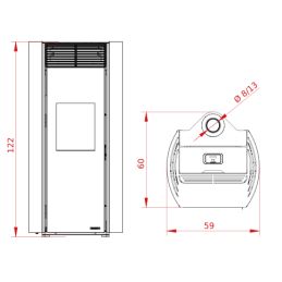 Stufa a pellet Palazzetti Ecofire Clelia US 12 Kw 5 stelle