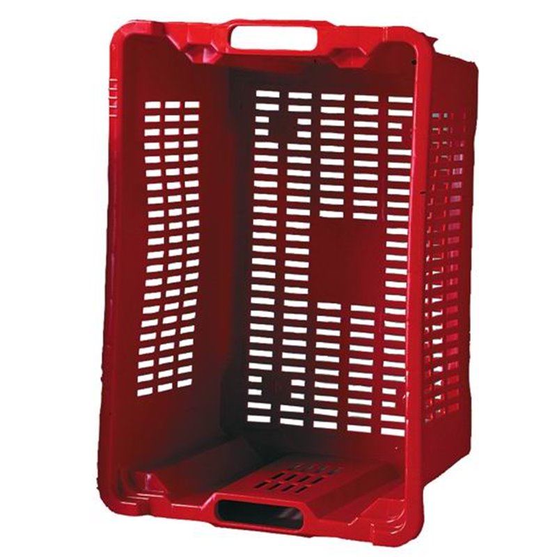 Stackable perforated rectangular agricultural basket 56x35x31h