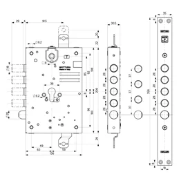 Serratura elettronica Mottura BT.P571W BLOCK da applicare