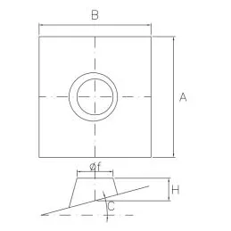 Faldale inclinato base inox collare verniciato per Canna fumaria