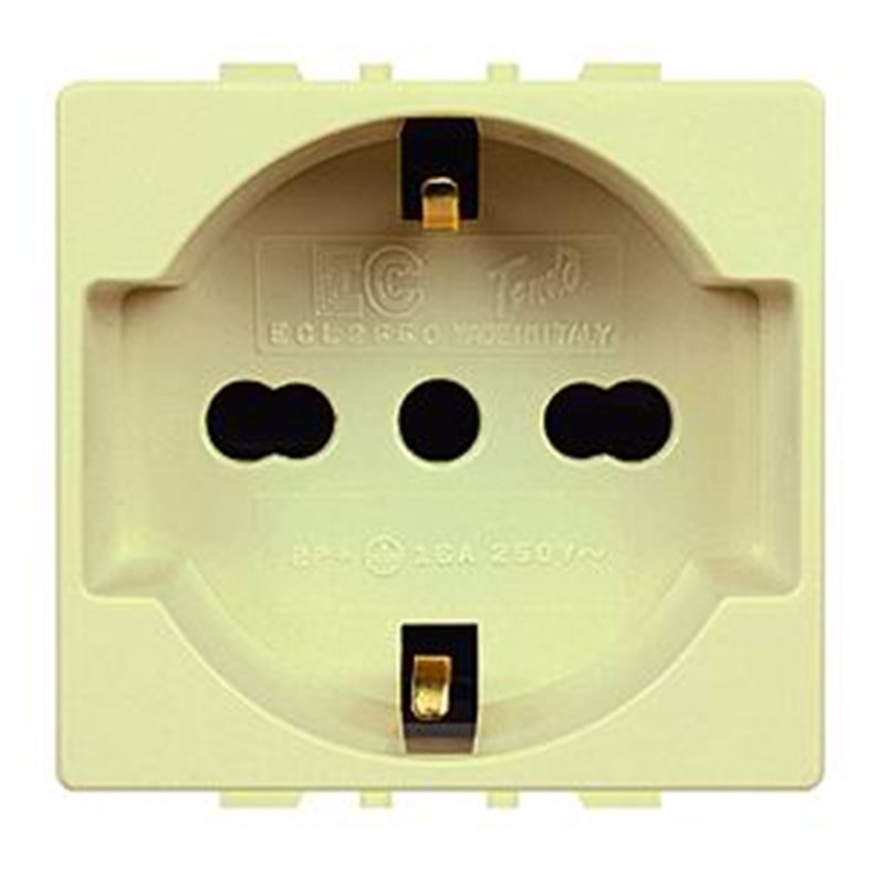 Schuko Socket Fruit + BiPasso 16A compatible Magic