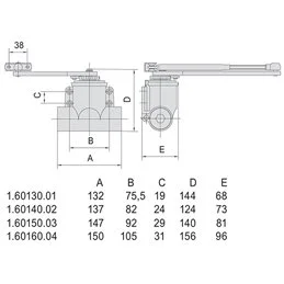 Cisa 601 traditional door closet type from above