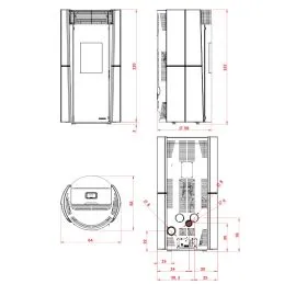 Stufa a pellet Palazzetti Ecofire Lilibet TC 9 Kw 5 stelle