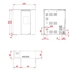 Stufa idro pellet Palazzetti Ecofire Tiffany TC Idro V13 acqua