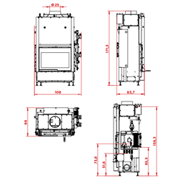 Termocamino a legna PALAZZETTI Termopalex HWT S78 5 STELLE