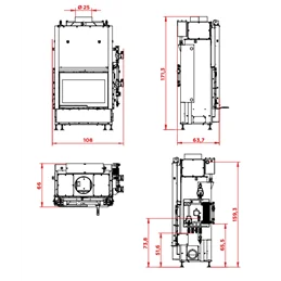 Termocamino a legna PALAZZETTI Termopalex HWT S78 5 STELLE