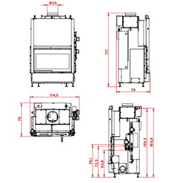 Termocamino a legna PALAZZETTI Termopalex HWT S86 5 STELLE