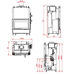 Termocamino a legna PALAZZETTI Termopalex HWT S86 5 STELLE