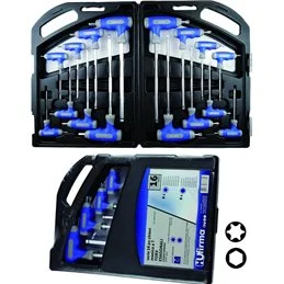 Set chiavi a T maschio esagonali HU-Firma 16 pezzi torx/esagono 38958-16