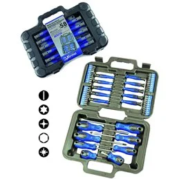 HU-FIRMA screwdriver set 58 pieces cut / cross