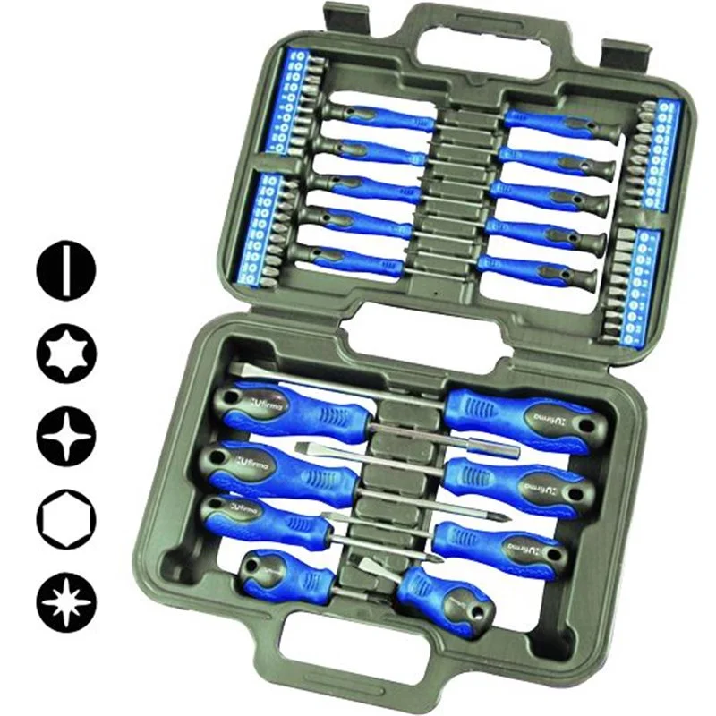 HU-FIRMA screwdriver set 58 pieces cut / cross