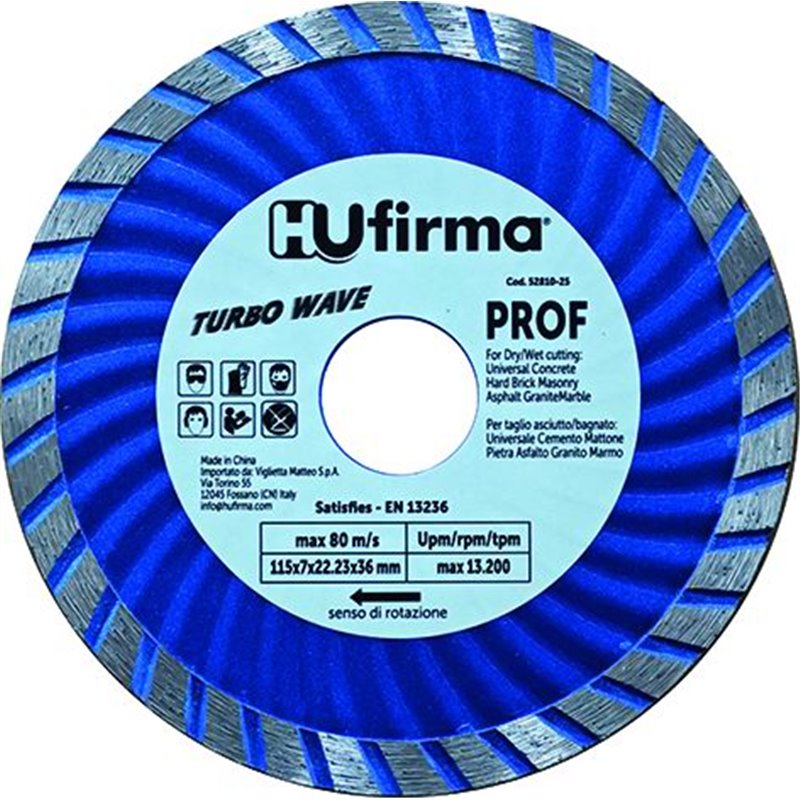 Diamond Blade HU-Firma Turbo Wave Blue d.115mm