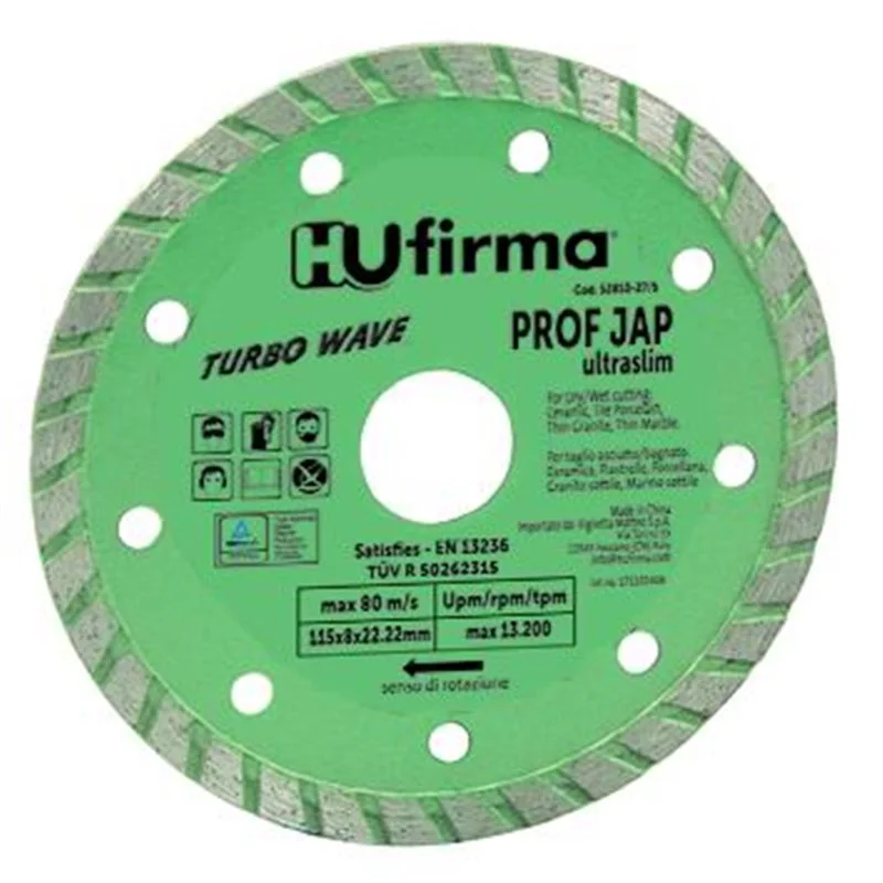 Diamond blade HU-Signature Turbo Ultraslim Jap Green d.115mm