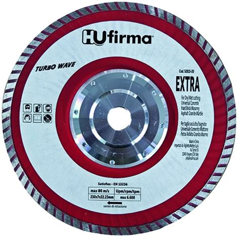 Diamond blade HU-Firma Turbo Wave Red d.230mm 52815-20 with FLANGE