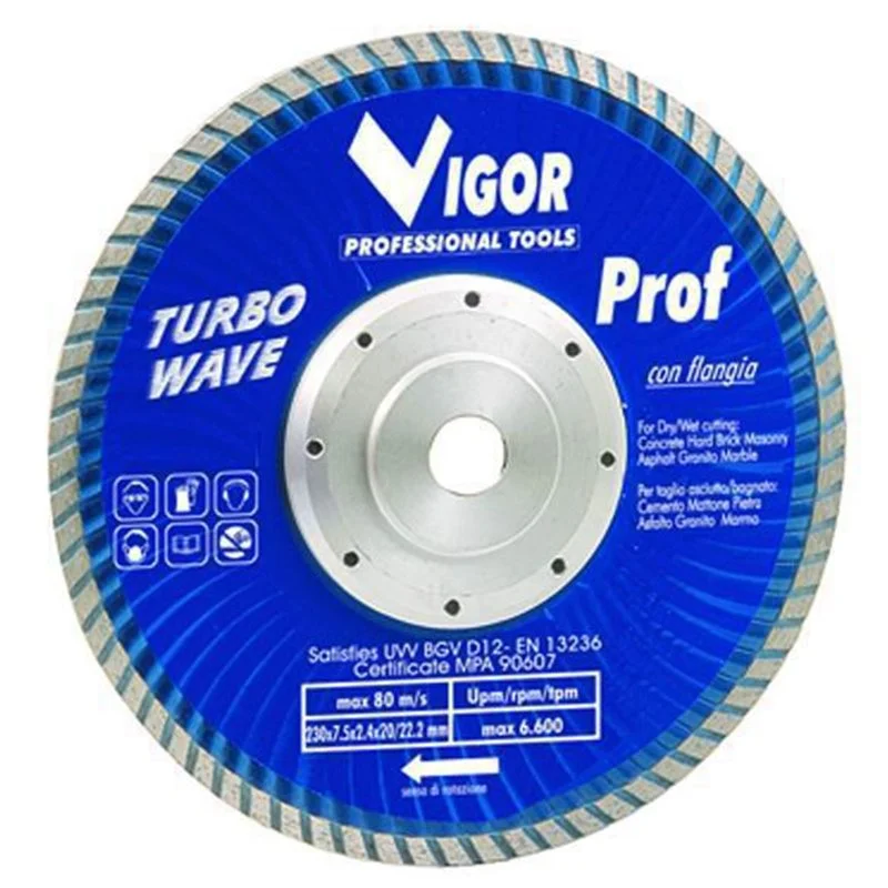 Disco diamantato HU-Firma Turbo Wave Blu d.230mm 52815-30 con FLANGIA