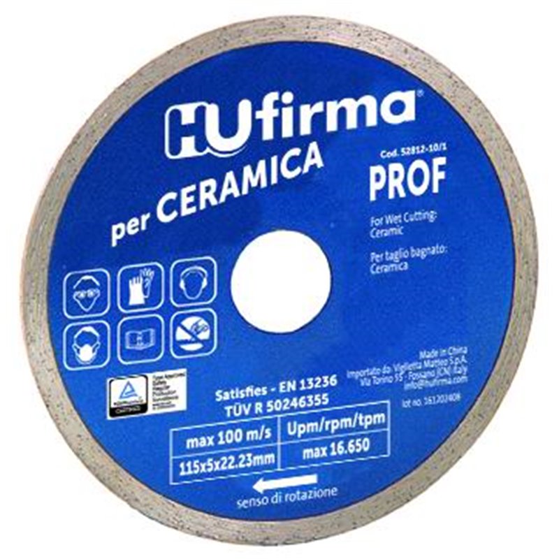 Disco diamantato settori HU-Firma Ceramica d.115mm 52812-10