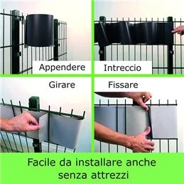 Privacy blackout strip for fences cm.19x35mt VIGOR anthracite