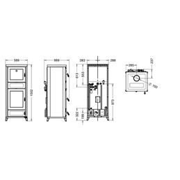 Termostufa a legna FLORA Easy Thermorossi 15,1 kW 5 stelle Ready to start