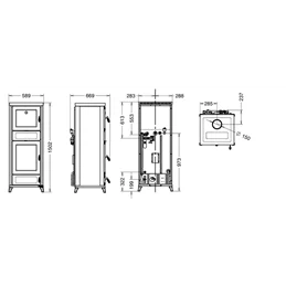 Termostufa a legna FLORA Easy Thermorossi 15,1 kW 5 stelle Ready to start