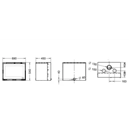 Inserto a legna SKYLINE 540 Thermorossi 10,5 kW 5 stelle