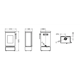 Thermorossi Zen-W wood stove 7.7 Kw