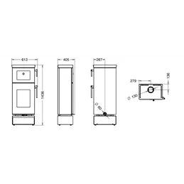 Stufa a legna con forno Thermorossi Zen O 7,7 Kw