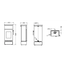 Wood-burning stove with accumulation Thermorossi Zen T 7.7 Kw