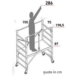 Scaffolding 1.98 mt Piego Special aluminum