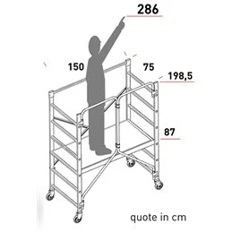 Trabattello 1.98 mt FACAL Piego Special alluminio