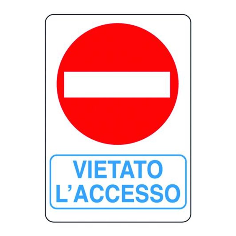 Plastic sign 300X200 VIETATO L'ACCESSO