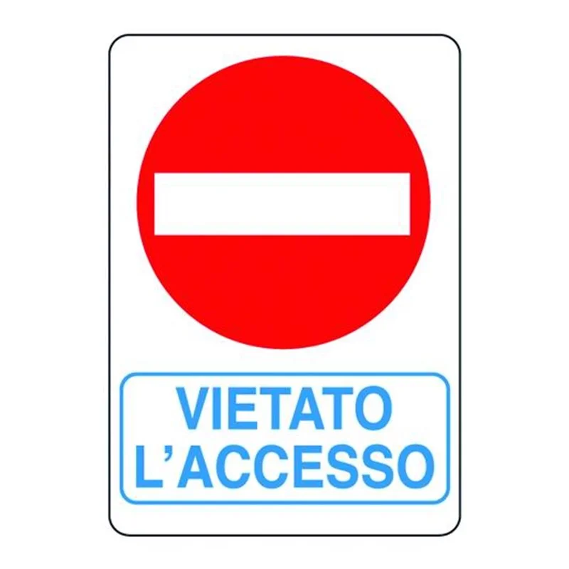 Plastic sign 300X200 VIETATO L'ACCESSO