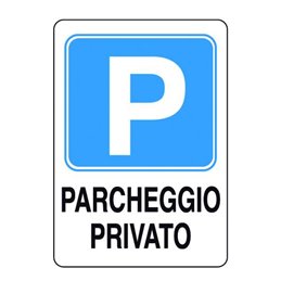 Cartello segnale in plastica 300X200 PARCHEGGIO PRIVATO