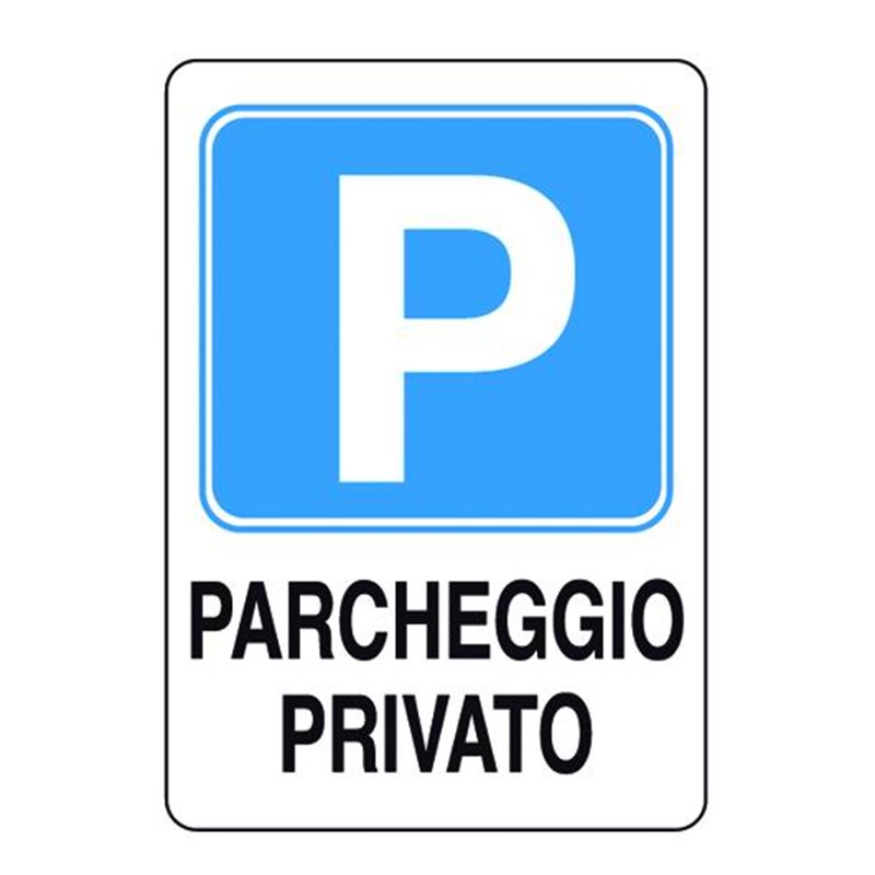 Cartello segnale in plastica 300X200 PARCHEGGIO PRIVATO