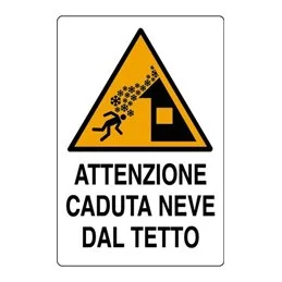 Plastic sign 300X200 ATTENZIONE CADUTA NEVE DAL TETTO