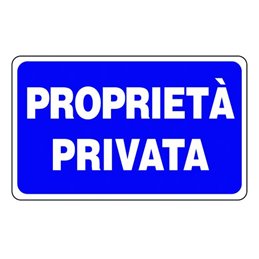 Cartello segnale in plastica 300X200 PROPRIETA' PRIVATA