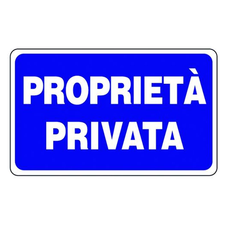 Cartello segnale in plastica 300X200 PROPRIETA' PRIVATA