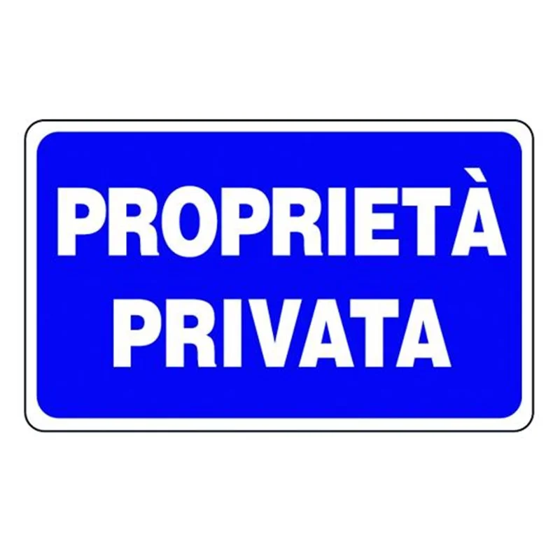 Cartello segnale in plastica 300X200 PROPRIETA' PRIVATA