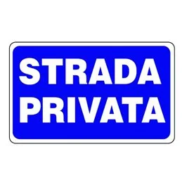 Cartello segnale in plastica 300X200 STRADA PRIVATA