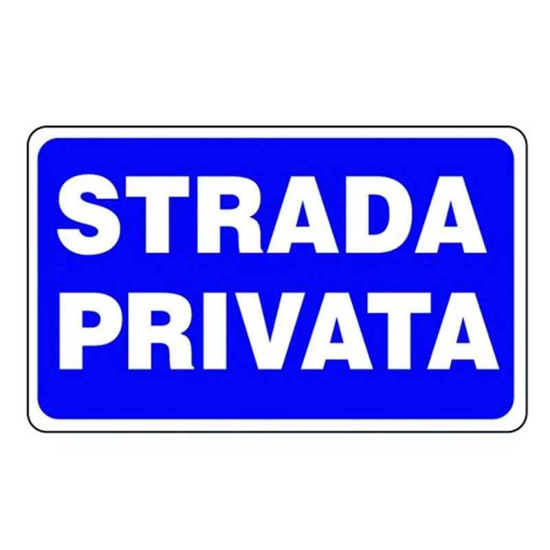 Cartello segnale in plastica 300X200 STRADA PRIVATA