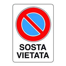 Plastic sign 300X200 SOSTA VIETATA