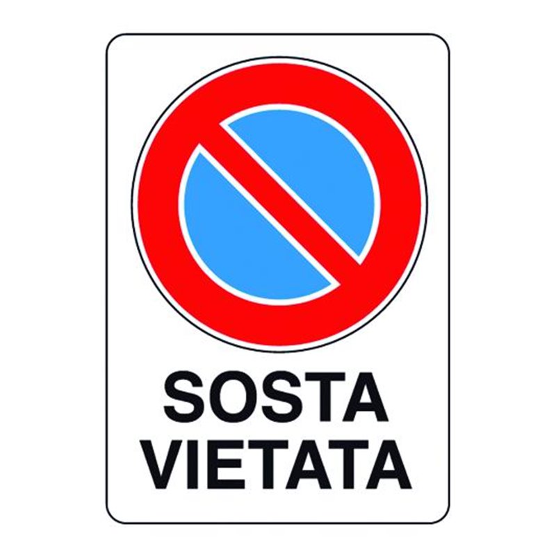 Plastic sign 300X200 SOSTA VIETATA