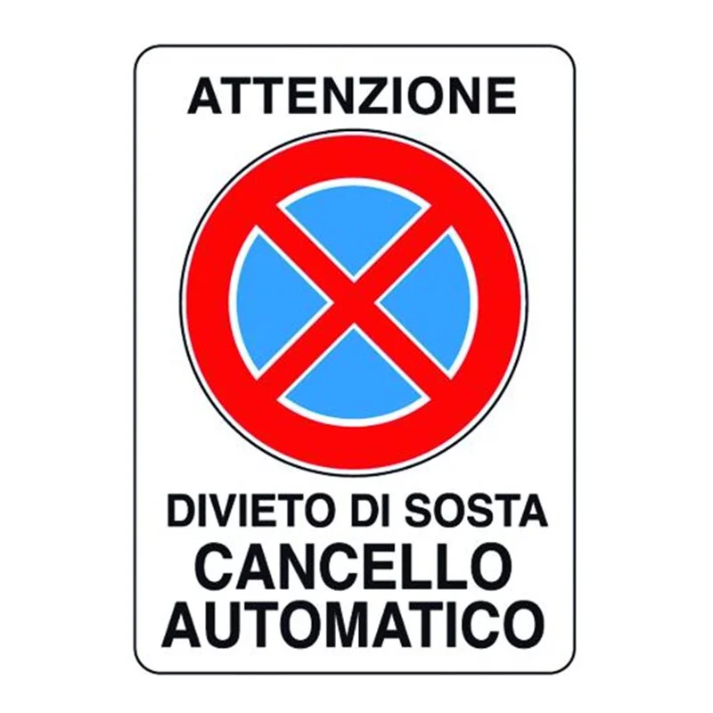 Plastic sign 300X200 ATTENZIONE CANCELLO AUTOMATICO