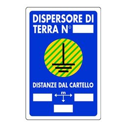 Plastic sign 300X200 DISPERSORE DI TERRA