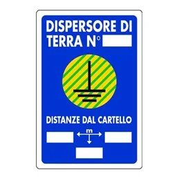 Cartello segnale in plastica 300X200 DISPERSORE DI TERRA