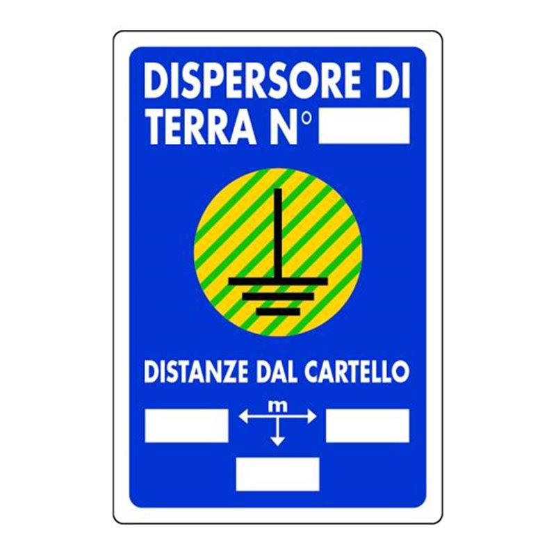 Plastic sign 300X200 DISPERSORE DI TERRA